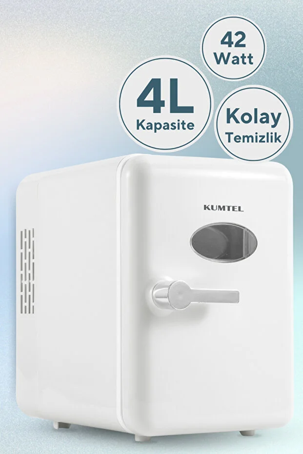 KUMTEL 4L Beyaz Mini Buzdolabı